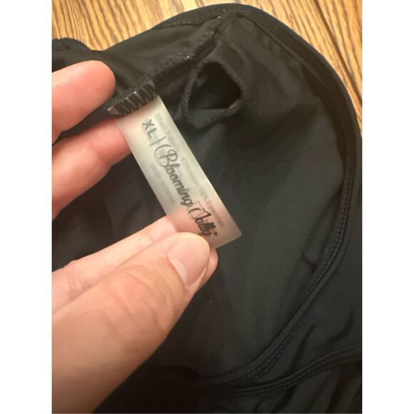 Blooming Jelly Black Sheer Panels One Shoulder Slimming One Piece Swimsuit XL - Picture 4 of 4